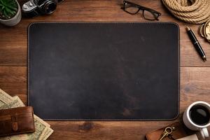 Genuine Cowhide Leather Mouse Pad Hand Crafted <b>Desk</b> Mat Durable Real Leather Mousepad for Creative Agencies LMP-0041 - Product Image 2