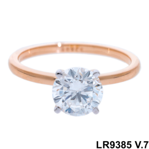 Bague de fiançailles solitaire à 6 griffes en diamant de laboratoire CVD rond certifié IGI F VS1, en or massif 14 carats plaqué rhodium, style classique - Product Image 2