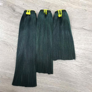 Cheveux lisses couleur vert foncé Super Double Drawn qualité 100% cheveux humains vietnamiens - Product Image 1