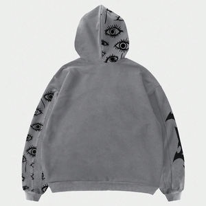 High Quality Custom Summer Heavyweight Cotton Fleece Oversized Fit Pullover Hoodie with Silk Screen Printing Pattern Streetwear - Product Image 2