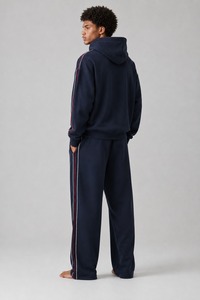 Chándal de invierno para hombre, el más vendido, hecho a medida, con capucha, informal, liso, de algodón, con forro polar que absorbe el sudor, cintura elástica y cremallera completa. - Product Image 4
