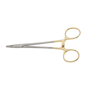 TC Ryder Manual Micro Needle Holder Driver 6 Inch Gold <b>Ring</b> <b>Tungsten</b> Carbide Reusable Surgical Microsurgery Instrument - Product Image 4