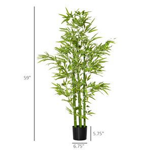 Albero di Bambù Artificiale da 1,5m, Pianta Decorativa in Vaso per Interni o Esterni - Product Image 3