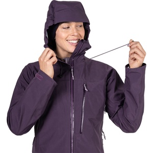 Chaqueta impermeable con capucha Gore-Tex para mujer, color morado, para todas las estaciones, ideal para montañismo. - Product Image 3