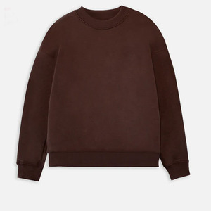 Sweat-shirt col rond en coton pur 350g, coupe oversize, épaules tombantes, poche latérale, style vintage délavé à l'acide, en tissu éponge - Product Image 4