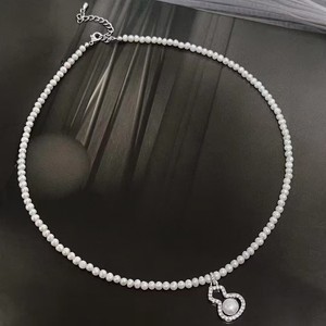 Collier de perles de gourde d'eau douce naturelles très vendues, 3-4 mm, cercle presque parfait, forte luminosité, légers défauts, vente en gros - Product Image 1