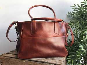 Nuevo Bolso de Mano de Viaje Elegante de Gran Capacidad con Doble Correa para el Hombro, Bolso de Mano de Cuero Genuino para Mujer, LTB-0258 - Product Image 3