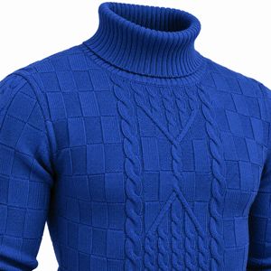 Suéter de Punto con Cuello Alto Premium para Hombre, Estilo Cable, Fabricante de Prendas de Marca Privada - Product Image 4