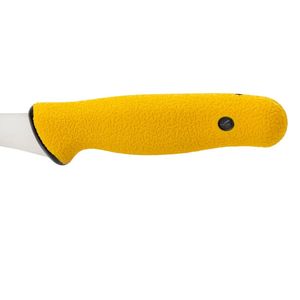 Cuchillos Deshuesadores con Mango Amarillo y Hoja Plateada Curva, Empuñadura Texturizada, Protector de Dedos Negro para Carnicería, Corte de Carne y Deshuesado - Product Image 6