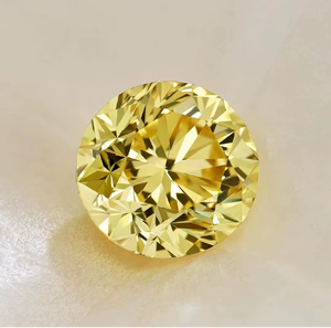 Diamante Cultivado en Laboratorio de Corte Brillante Redondo, Color Amarillo Intenso, 2.0 Quilates, Certificado IGI, Claridad VVS2 VS1, Diamante Suelto para Joyería - Product Image 1