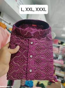 <b>Top</b> Quality Silk Blend with Thread-<b>Sequin</b> work Full-<b>Sleeve</b> Kurta-Payjama Set Collection Worldwide Supplier Exporter - Product Image 3
