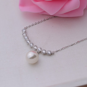 Collar con Colgante de Plata S925 para Mujer, Colgante Simple y Versátil, Juego de Joyería con Perlas, Cadena 275 para Accesorios de Bricolaje - Product Image 2