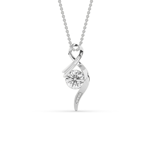 Colgante de Diamante Cultivado en Laboratorio con Certificación IGI, Corte Redondo de 2 Quilates, Plata 925, Estilo Único, Ligero, Corte Brillante, Joyería Fina para Boda - Product Image 3