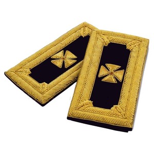 Epaulette de Hombro para Abrigo Masónico de los Caballeros Templarios, Bordado en Hilo Dorado y Negro, Estilo Antiguo Gran Comandante - Product Image 3