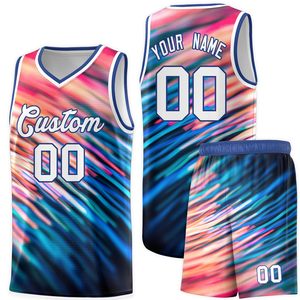 Nouveau maillot de basket-ball personnalisé imprimé unisexe 100% polyester, blocs de couleur, sublimé, respirant, grandes tailles - Product Image 1