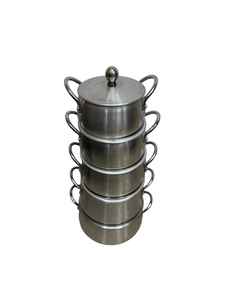 Juego de 5 Ollas de Aluminio de Alta Resistencia Anax Premium con Tapas a Juego y Perillas Ergonómicas Resistentes al Calor - Product Image 5