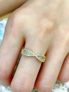 Infinity Moissanite Ring Women's 925 Silver Baguette Cut Channel Setting Engagement Band Classic Style Jewelry for <b>Gifts</b> - Product Image 2