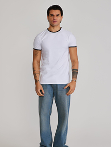 Camiseta de Cuello Redondo para Hombre de Alta Calidad, 230 g/m², 100 % Algodón, Unisex, Informal, para Uso Diario, con Logotipo Personalizado, Estampado Sólido, Manga Corta - Product Image 2