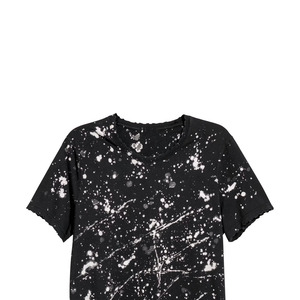 Camiseta Moderna con Estampado de Salpicaduras de Pintura, Estilo Urbano Premium, Vintage, Gráfico, Transpirable, para Hombre, 100% Algodón, Secado Rápido - Product Image 5