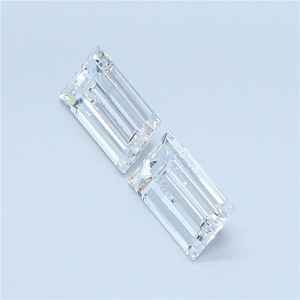 เพชรทรงบาแกตต์ CVD แล็บโกรว์ ขนาด 0.50 ถึง 2.01 กะรัต คู่จับคู่กัน ขัดเงาด้วยมือในอินเดีย สำหรับทำเครื่องประดับ - Product Image 2