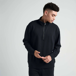 Sweat-shirts demi-zippés de qualité supérieure pour hommes, en polaire, avec col montant, respirants, OEM - Product Image 3