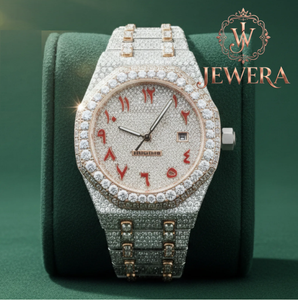 Luxury Hip Hop Moissanite Diamond Watch Stainless Steel Analog Glass Dial Mechanical Movement for Everyday Wear Luxury Styling - Product Image 5