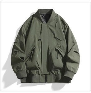 Blouson en velours côtelé enduit, style décontracté, fermeture éclair sur le devant, imperméable, respirant, automne-hiver, unisexe - Product Image 5