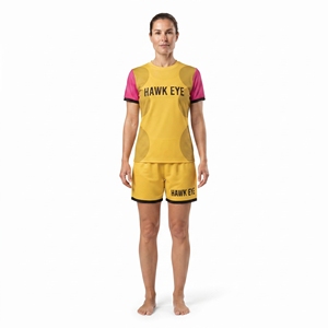 Conjunto de camiseta y pantalones cortos de fútbol para mujer al por mayor, personalizado, de manga corta, cuello redondo, corte regular, ropa deportiva. - Product Image 5