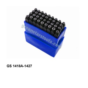 LUXURO 36-Piece Carbon Steel Letter and Number Punch Stamp Set Black Oxide Metal Marking Jewelry Making Tool for DIY GS1424 - Product Image 1