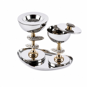 Brûleur à Bakhoor en Métal de Luxe en Gros, Style Moyen-Oriental Moderne, Encensoir Oud Vert Émeraude, Mabkhara Arabe pour la Décoration Intérieure - Product Image 2