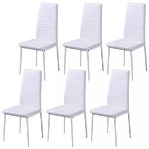 Sette pezzi bianco e nero sala da pranzo Set tavolo e sedia combinazione - Product Image 3