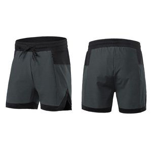 Pantalones cortos de ciclismo para hombre, ropa deportiva 2 en 1 para exteriores con ropa interior incorporada, pantalones deportivos transpirables para correr y pescar - Product Image 4
