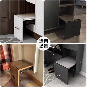 Concealed Shoe Changing Bench Wall Mounted Folding Stool Entryway <b>Storage</b> <b>Seat</b> - Product Image 2