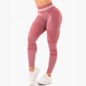 Pantalon de gymnastique taille haute Sexy Fashion Scrunch Butt pour femmes Legging mince avec effet push-up Leggings de yoga à motif solide pour le fitness - Product Image 2