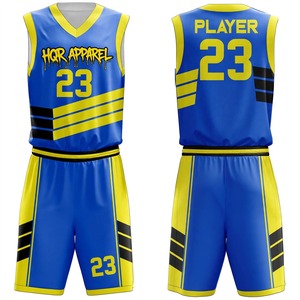 Vêtements de sport athlétiques pour hommes adultes en polyester respirant de haute qualité avec des graphismes d'équipe vibrants, uniforme de basket-ball - Product Image 6