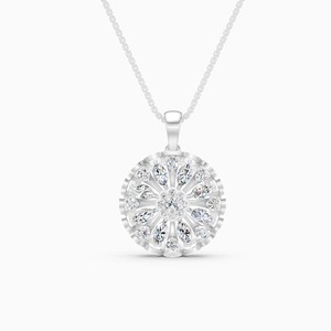 จี้เพชรประดับเพชรแล็บโกรว์ 1.07 กะรัต หลายเม็ด ระยิบระยับ ตัวเรือนทอง 9K สีเหลือง ขาว และโรสโกลด์ - Product Image 2