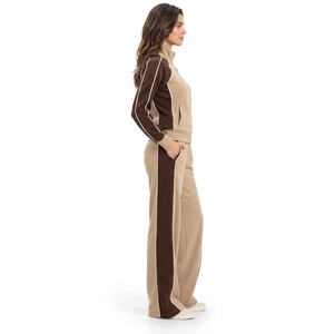 High Quality <b>Women</b> Zipper Tracksuit Custom Sportswear Jacket <b>Jogger</b> Set Soft <b>Fleece</b> Interior Durable Construction OEM - Product Image 3