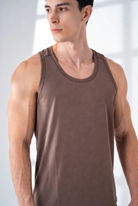 Breathable Top Quality Custom <b>Logo</b> Fitness Clothing Tank Top Men Factory Price Cotton Sleeveless Tank Top - Product Image 3