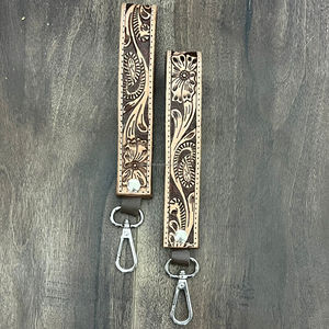 Porte-clés en cuir de vachette de qualité supérieure, fait à la main, avec bracelet pour femme, design tendance, porte-clés de voiture - Product Image 6