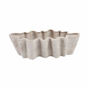 <b>Decorative</b> Handmade Ceramic <b>Decorative</b> Bowl Modern Carved Design Uncoated Natural Finish For Home <b>Decorating</b> - Product Image 6