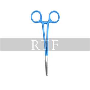 Ensemble d'instruments chirurgicaux 3 pièces en acier inoxydable avec poignée bleue, pinces hémostatiques, ciseaux, outils médicaux manuels, 5,5 pouces, certifié CE - Product Image 5