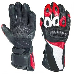 Gants en cuir pour hommes, gants de cyclisme d'hiver imperméables avec fermeture à boucle, respirants, compatibles avec les écrans tactiles - Product Image 4