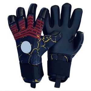 Gants de gardien de but de football noir et orange en latex, à doigts complets, antidérapants, avec sangle de poignet réglable, respirants, légers, pour l'extérieur - Product Image 5