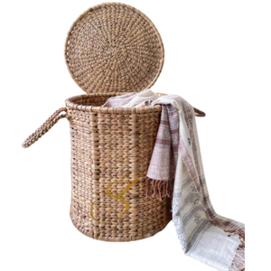 Panier à linge/jouets en jacinthe d'eau - 100% fait main et naturel - Product Image 1
