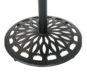 Elegante Mesa de Bar de Aluminio Fundido con Intrincados Recortes en la Superficie, Base de Pedestal Estable Resistente a la Intemperie para Patio, Balcón o Comedor - Product Image 5