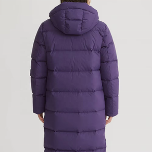 Vente à chaud de veste longue bouffante de qualité supérieure pour femmes Style décontracté avec remplissage en coton Prix bas Couleur violette Longue tenue - Product Image 2