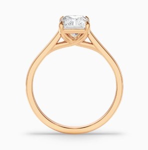 Radiant Cut Moissanite Claw Setting <b>925</b> Sterling <b>Silver</b> White Gold Plated Certified Engagement Promise <b>Ring</b> Luxury Bridal - Product Image 2