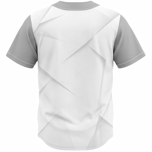 เสื้อเบสบอลสีขาวแบบยูนิเซ็กซ์ แขนสั้น ทรงปกติ พิมพ์ลายแบบซับลิเมชั่น ระบายอากาศได้ดี ผลิตจากโพลีเอสเตอร์ แห้งเร็ว เหมาะสำหรับทุกฤดูกาล รับสั่งทำสำหรับทีม - Product Image 6