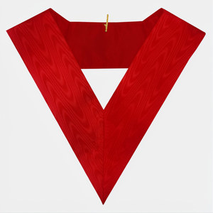 AASR 7th Degree Scottish Rite Red Plain <b>collar</b> ceremonial regalia green accents symbolic embroidery ritual tradition moral - Product Image 4