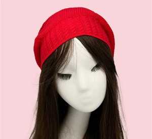 Pure Color Oversized <b>Slouchy</b> Long <b>Beanie</b> Cap for Summer Winter - Product Image 2